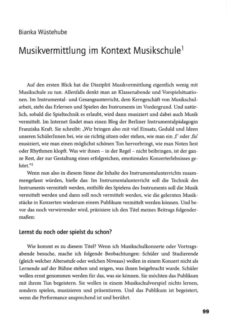Screenshot Artikel Musikvermittlung Musikschule