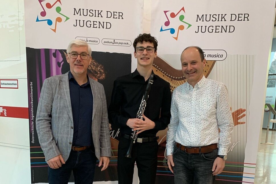 Elias Auzinger, Klarinette, AG IVplus Gold, 1. Preis, Klasse Gerald Kraxberger, Bernhard Auzinger (LMS Peuerbach) (c) privat