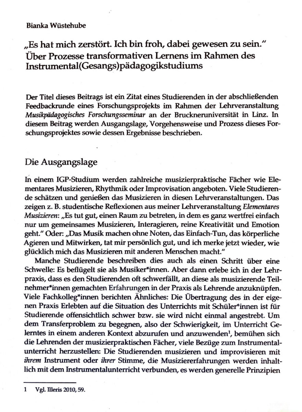 Screenshot Artikel Es hat mich zerstoert